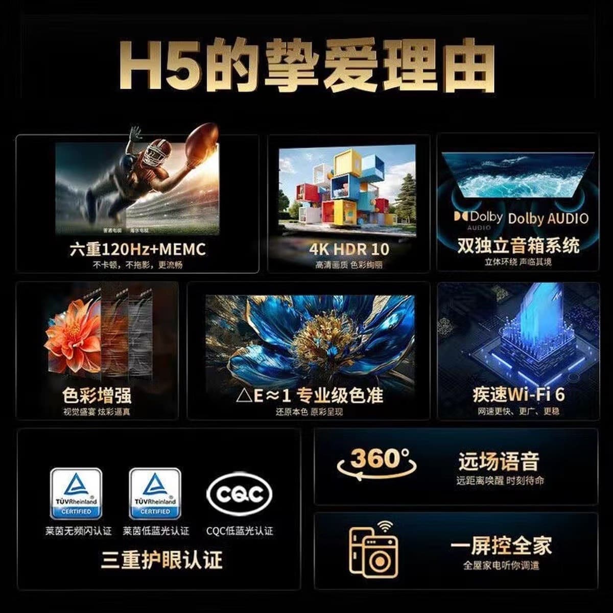 Haier H5 65/55/50/75 дюймов 120 Гц высокая щетка для защиты глаз 4k Smart Network гостиная ЖК-телевизор