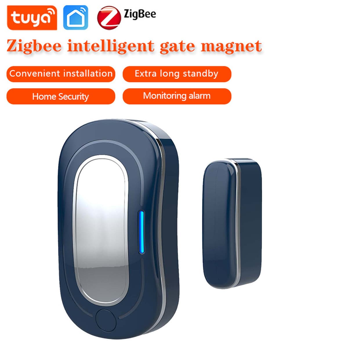 Новый датчик для дверей и окон Tuya Smart, эксклюзивный для международного рынка, с поддержкой Zigbee, перезаряжаемый, с...