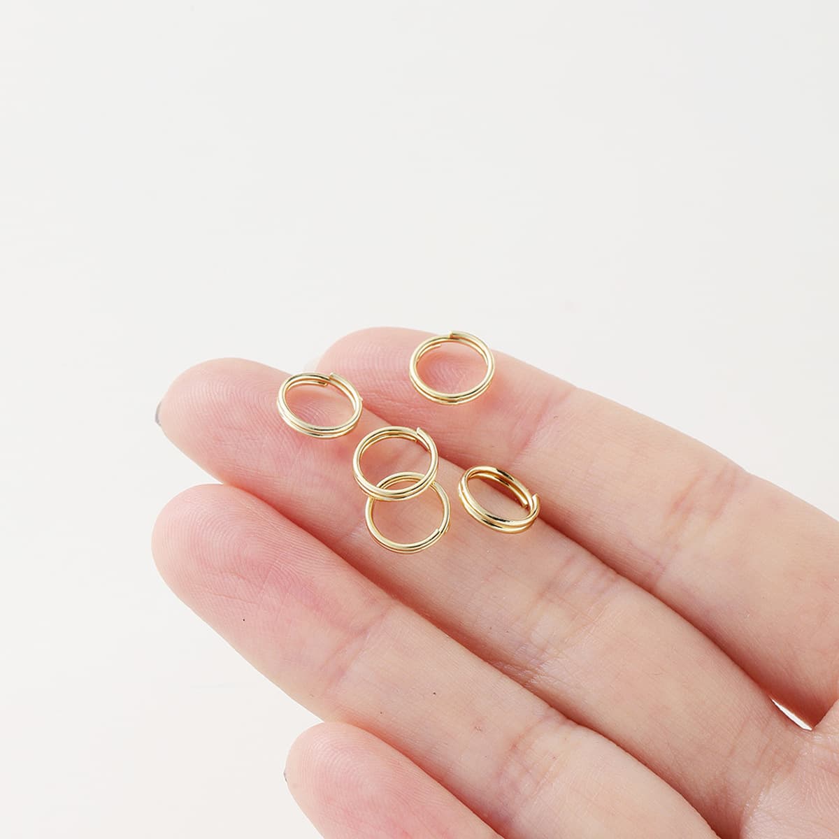 Двойное кольцо 14k18k медное покрытие цвет сохраняет настоящее золото DIY ювелирные аксессуары соединительное Открытое...