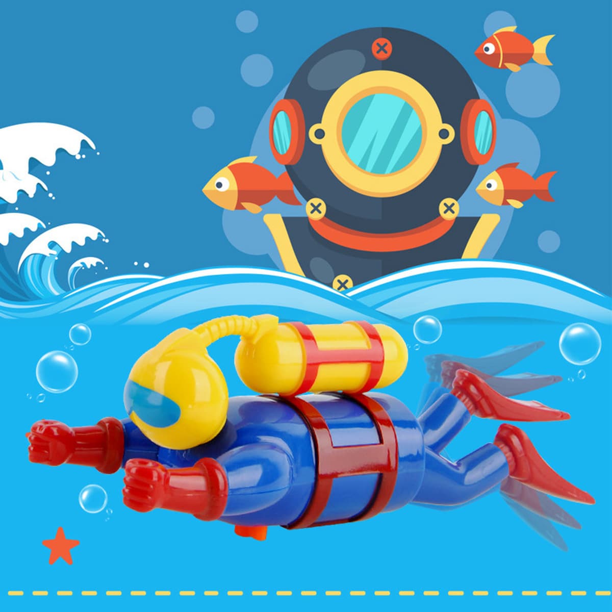 Игрушка для подводной лодки кукла водолазный водолазный плавательный бассейн игрушки для купания