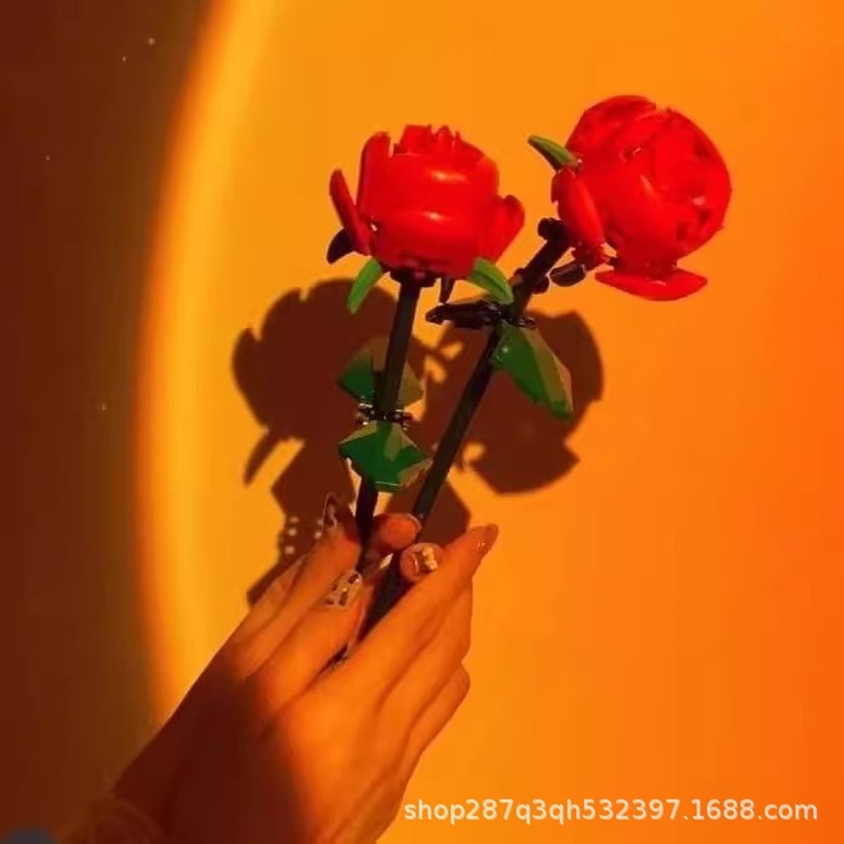 Розовые строительные блоки совместимы с LEGO головоломка собрать игрушки для девочек Вечная жизнь букет для девочек День...