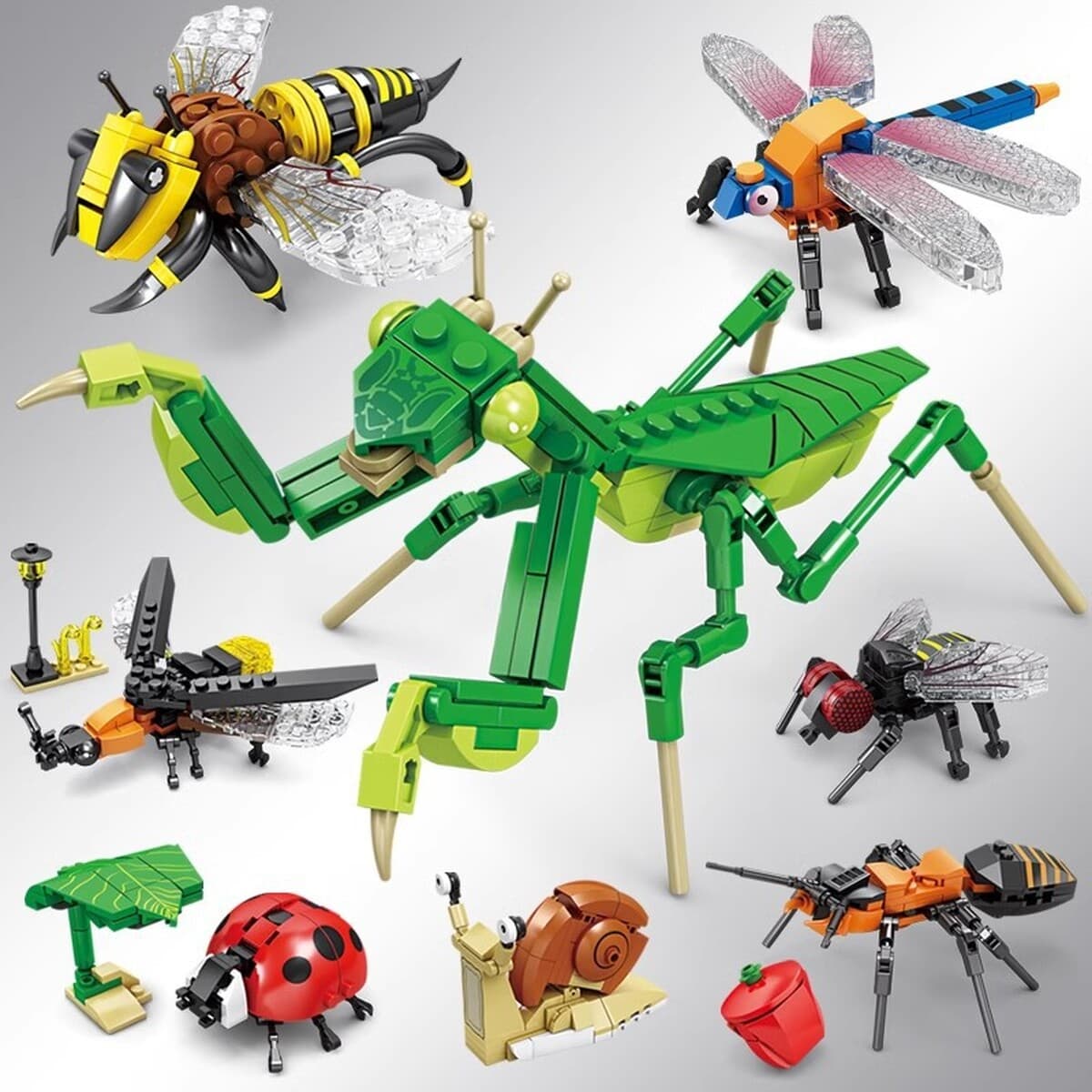 Kaizhi совместимый Lego насекомое строительный блок для мальчиков, собранная игрушка, развивающая модель богомола для детей...