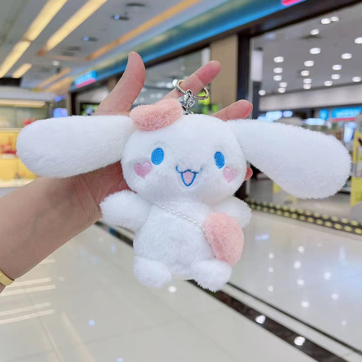 Брелок-подвеска плюшевая игрушка TikTok Big Ears Series: Пудинг-дог, Куроми, Розовый кролик, Собака с корицей в форме сердца