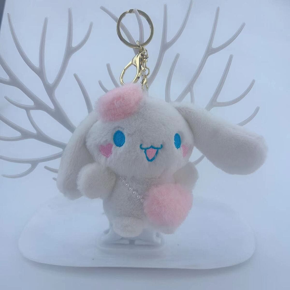 Брелок-подвеска плюшевая игрушка TikTok Big Ears Series: Пудинг-дог, Куроми, Розовый кролик, Собака с корицей в форме сердца