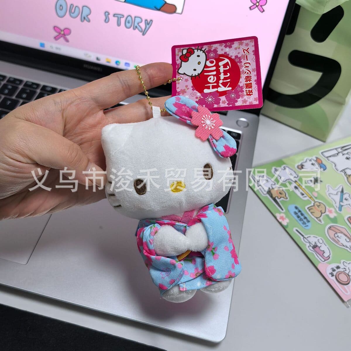 Любовь hellokitty кукла брелок подвеска подарочная сумка плюшевая милая кукла подвеска милая