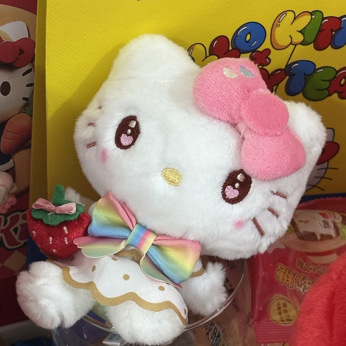Любовь hellokitty кукла брелок подвеска подарочная сумка плюшевая милая кукла подвеска милая