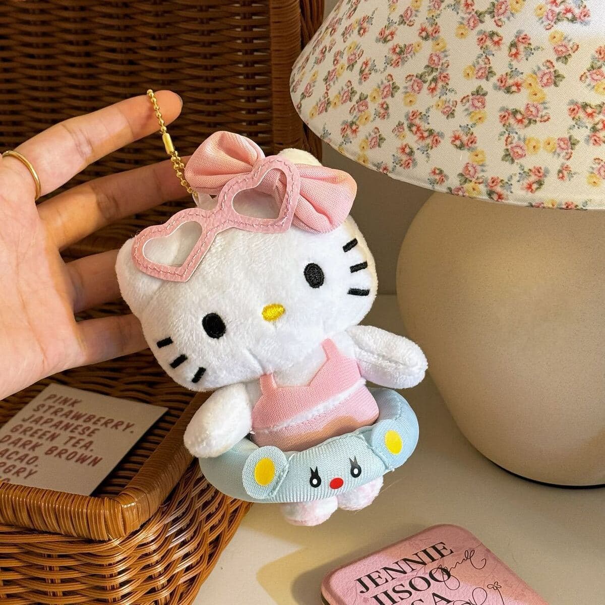 Милый мультфильм гавайский плавательный круг Kitty плюшевые куклы подвеска Ktcat школьная сумка подвеска брелок подарок