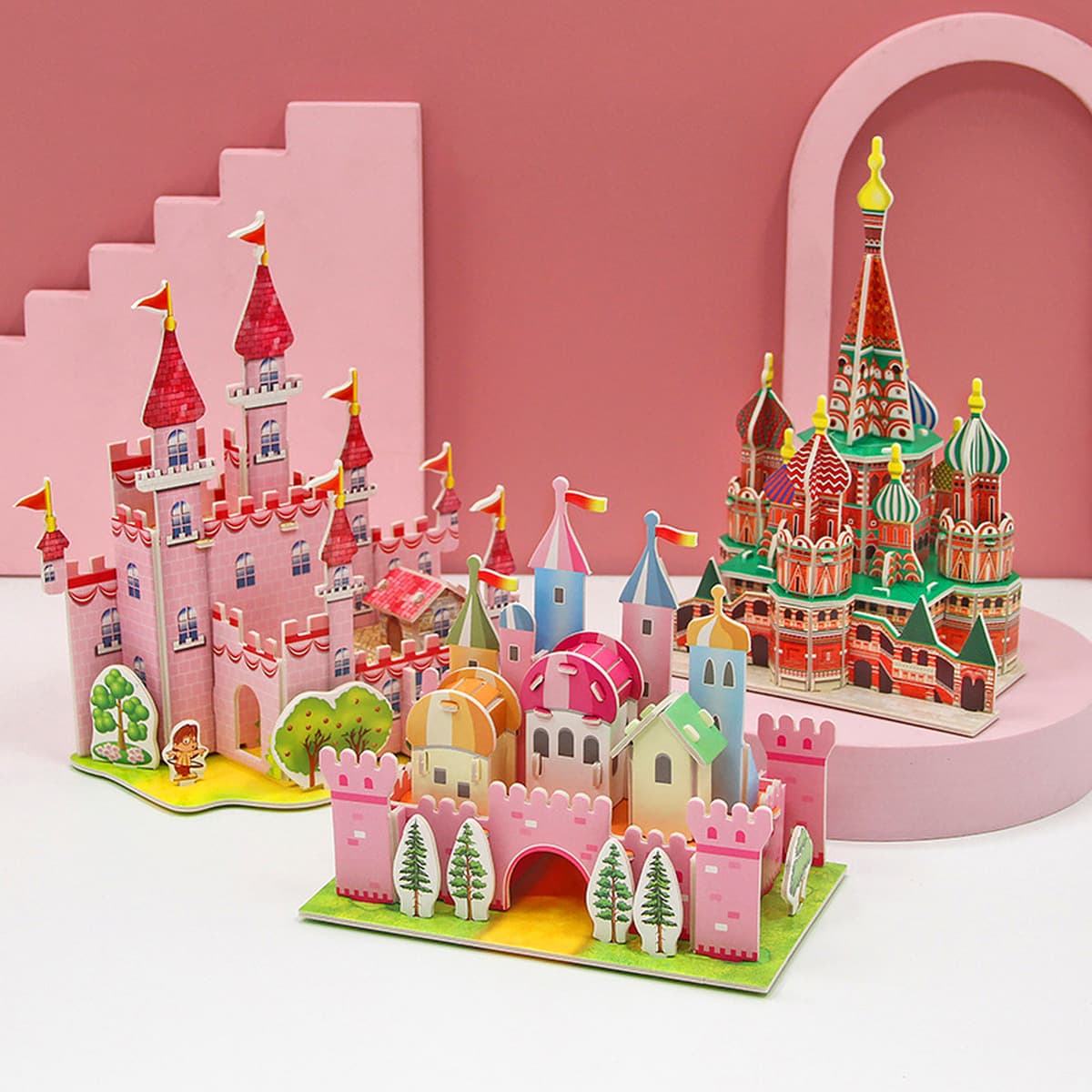 Детский 3D трехмерный пазл оптом для мальчиков и девочек развивающие игрушки бумажная модель дома ручной работы DIY киоск в...