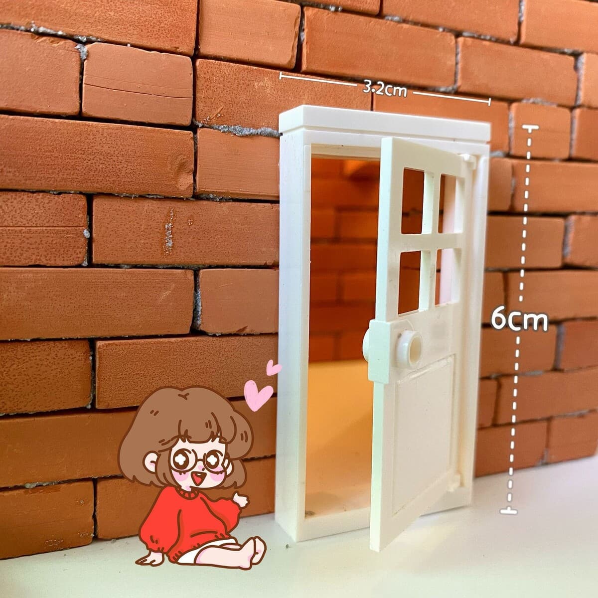 Мини-модель двери и окна маленький кукольный домик Мейсона DIY коттедж подвижное открытие и закрытие миниатюрной двери