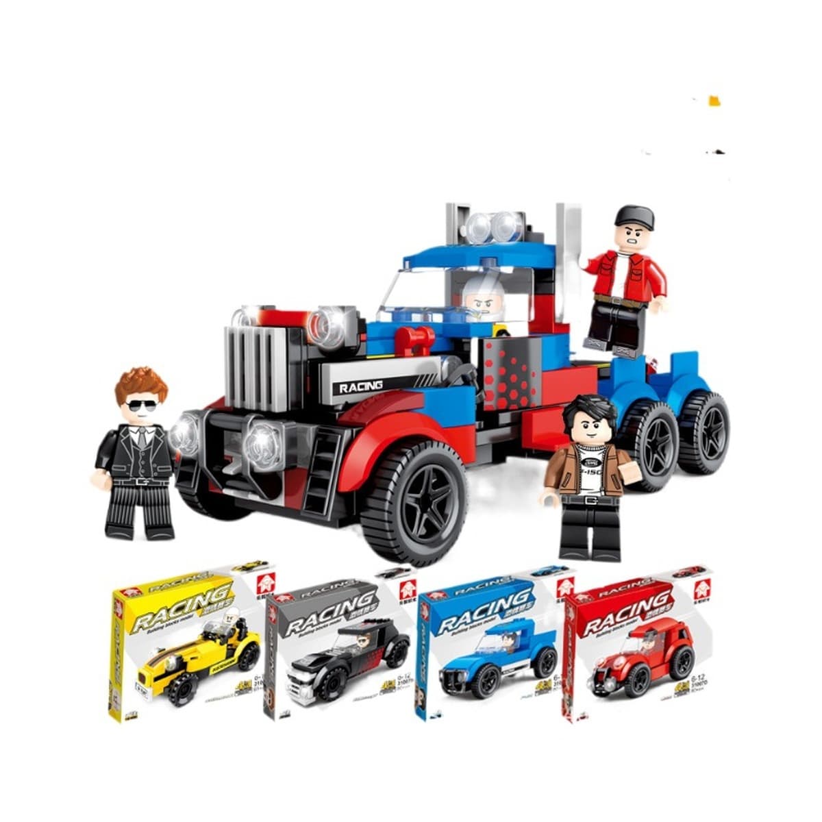 Совместимость с Lego Lembolafa автомобиль гоночная модель мальчиков головоломки сборка строительных блоков игрушки оптом