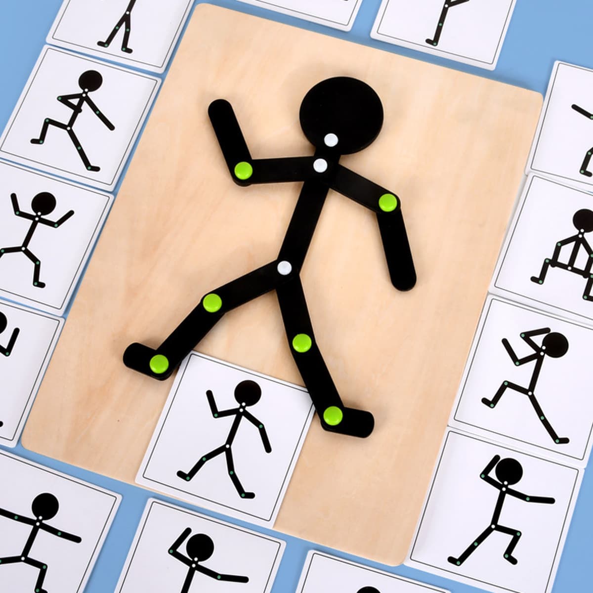 Детские головоломки Игры Stickman Раннее образование Деревянные игрушки Детский сад Учебные пособия для маленьких и средних...