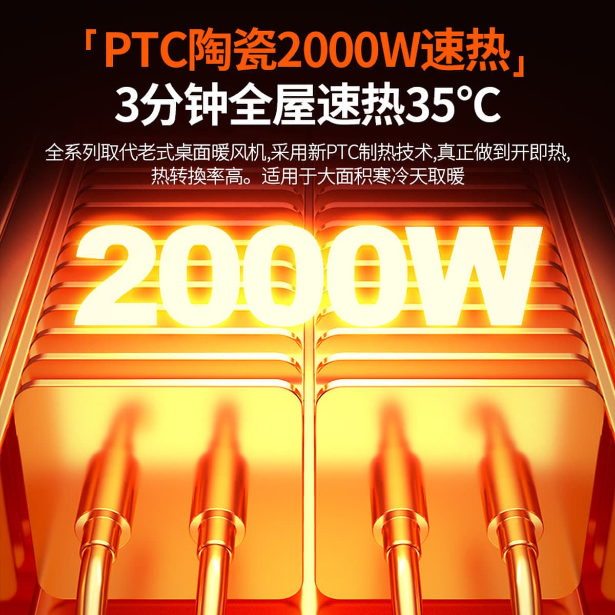 Новый мощный PTC-обогреватель Meister 2000 Вт для дома и офиса