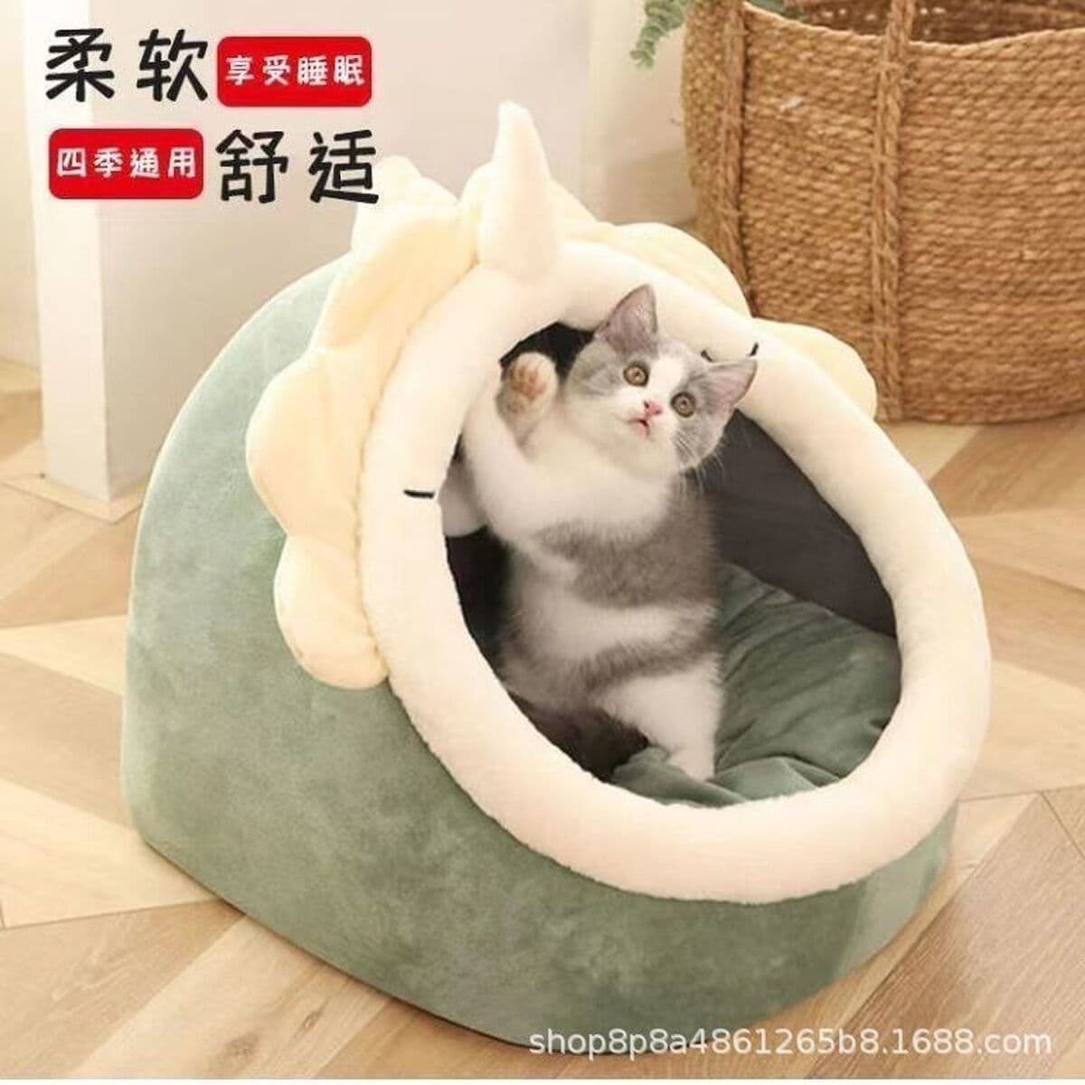 Собачья будка и кошачья будка, удобные, полузакрытые, безопасные, съемные и моющиеся принадлежности для домашних животных...
