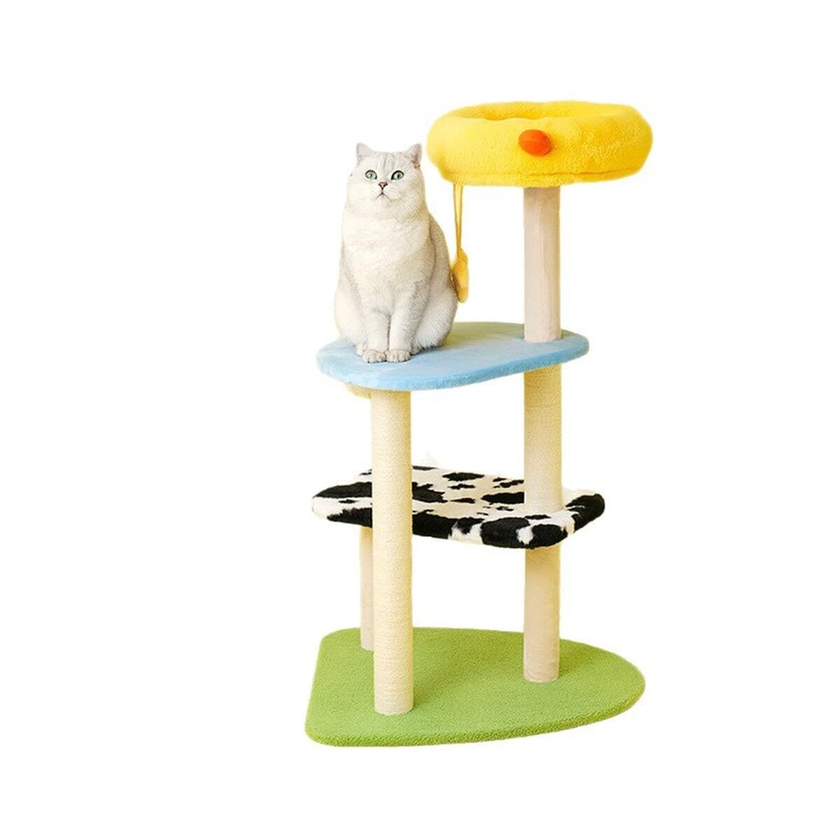 Zeze Farm Cat Climbing Frame Кошачье гнездо Кошачье дерево Интегрированная большая рамка для кошек не занимает места Четыре...