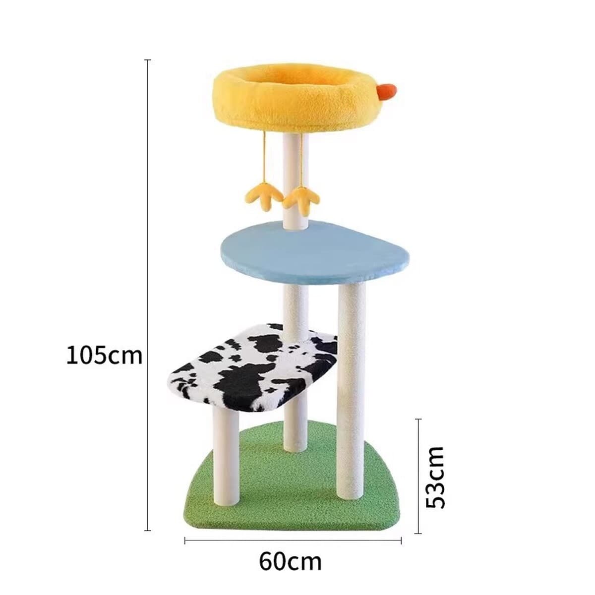 Zeze Farm Cat Climbing Frame Кошачье гнездо Кошачье дерево Интегрированная большая рамка для кошек не занимает места Четыре...
