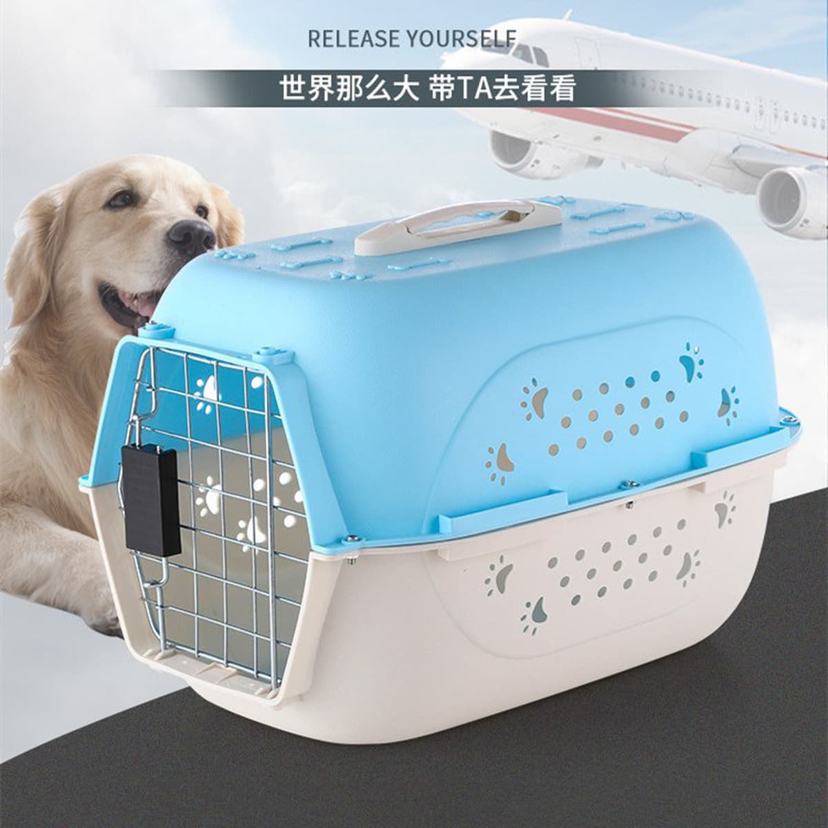 Товары для домашних животных трансграничные прямые поставки Amazon Dog Air Travel с транспортной коробкой клетка для...