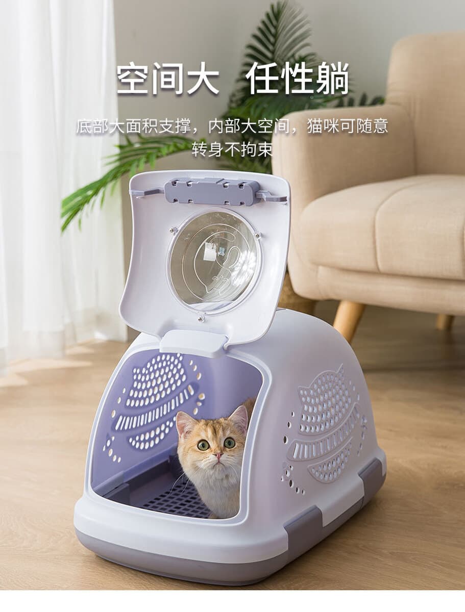 Pet Air Box Cat Кейдж Портативный ящик для перевозки собак Автомобиль Cat Сумка Транспортный чемодан Зоотовары