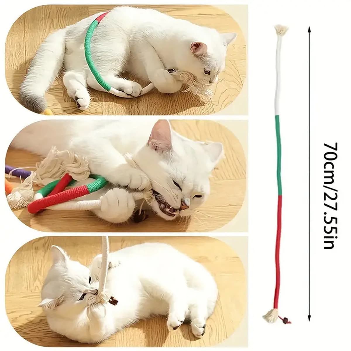 Кошка кусает веревку Кошка игрушка от привет