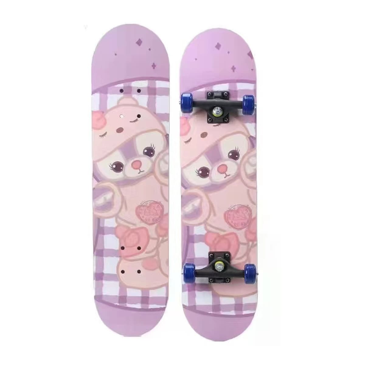 Детский скейтборд для начинающих, 2-15 лет, с двойным кик-деком, износостойкие колеса, молодежный, с мультяшным дизайном,...