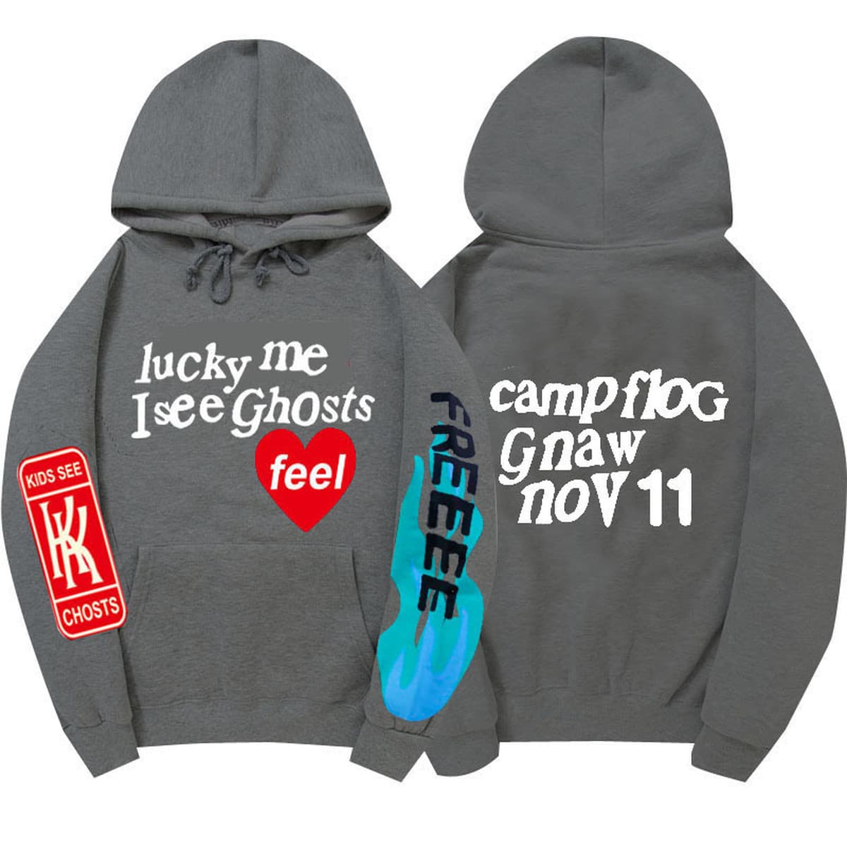 KANYE WEST Альбом KIDS SEE GHOSTS FREEEE HOODIE Горячие толстовки