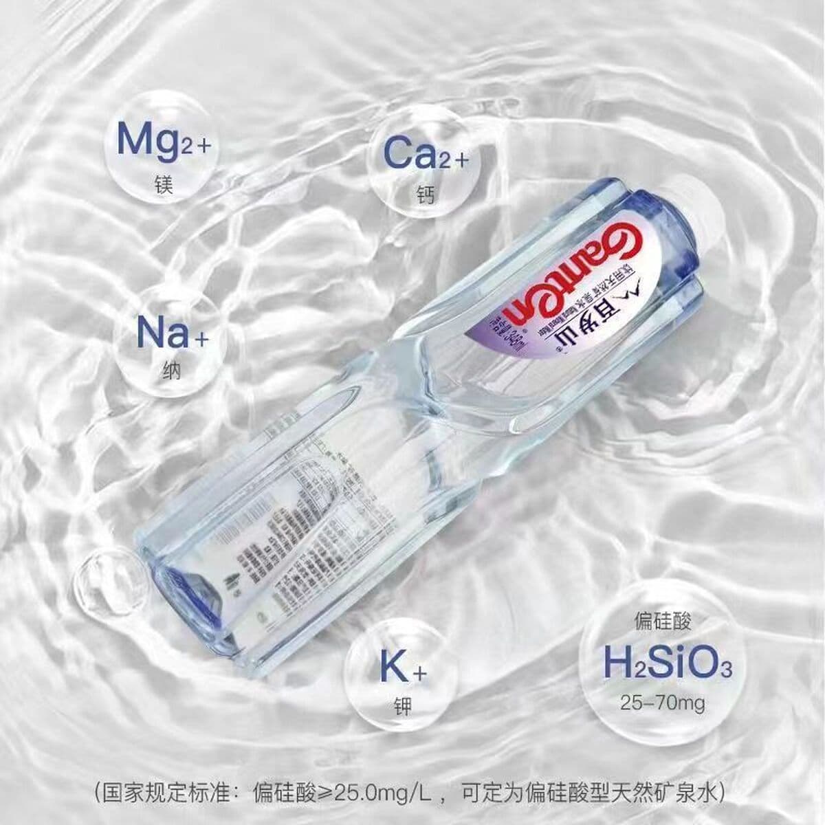Минеральная вода Baisuishan 348 мл, 24 бутылки, полная коробка, маленькие бутылки, автомобиль, офис, бытовая питьевая вода,...