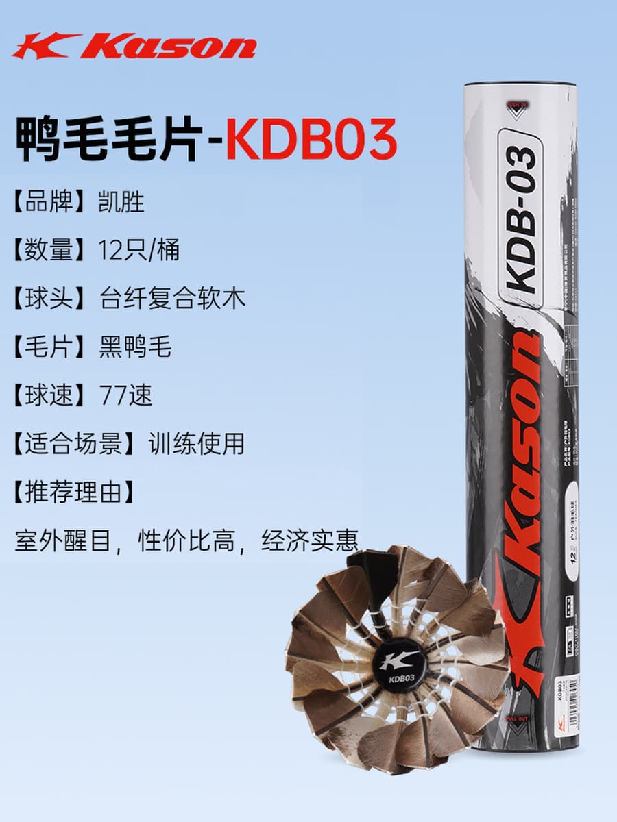 Волан для бадминтона Kaisen kdb05/03, не легко сломать, профессиональный, для тренировок в помещении и на улице, прочный, 12...