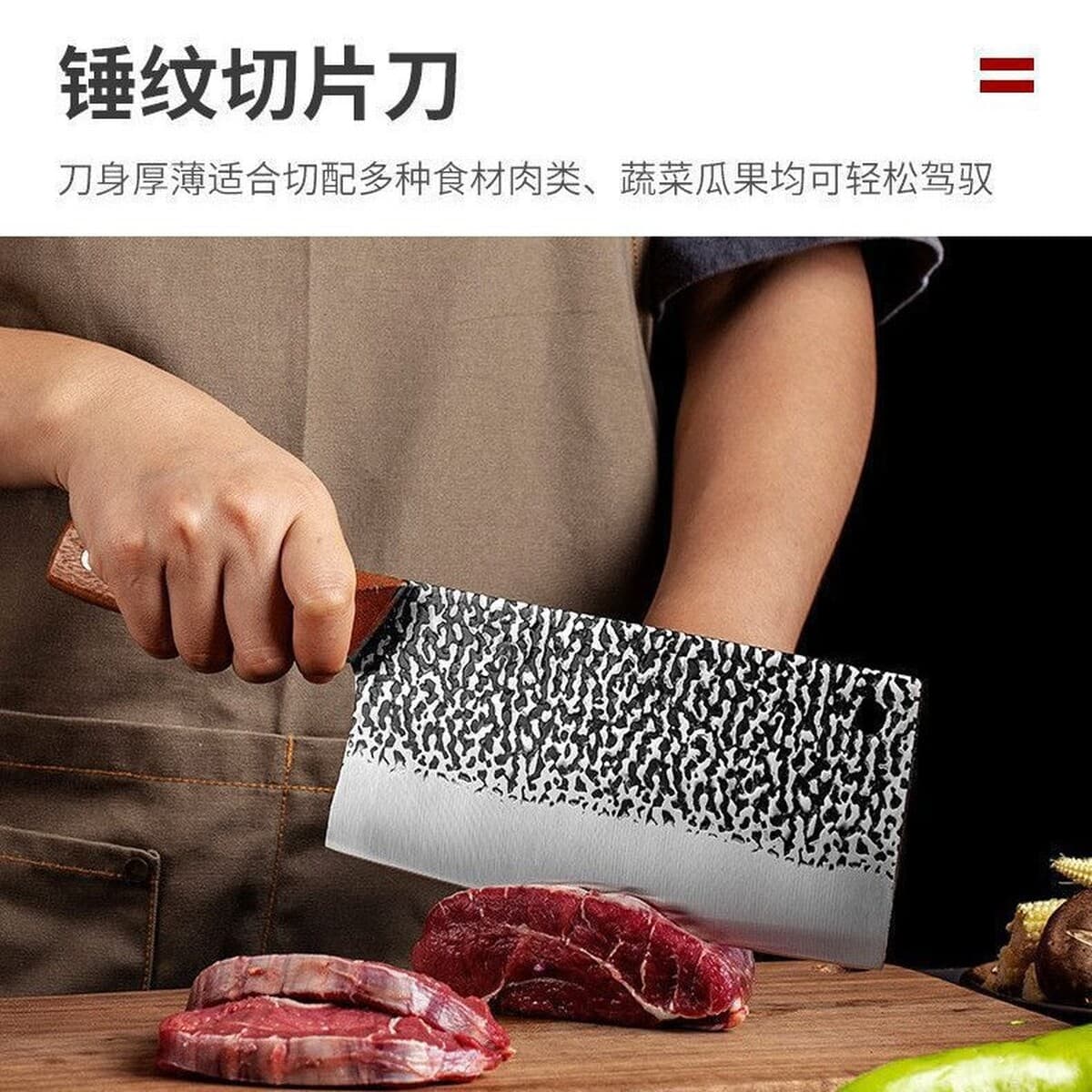 Кованый острый кухонный нож, нож для нарезки шеф-повара, кухонный нож, нож для измельчения костей, бытовой нож из...