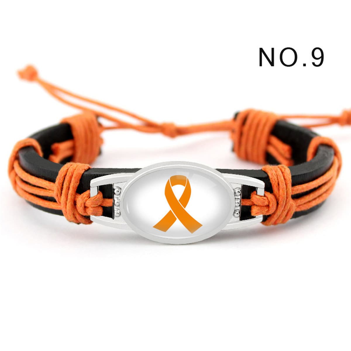 Breast Cancer bracelet Лента кожаный браслет для борьбы с вирусом ВИЧ тканый кожаный браслет