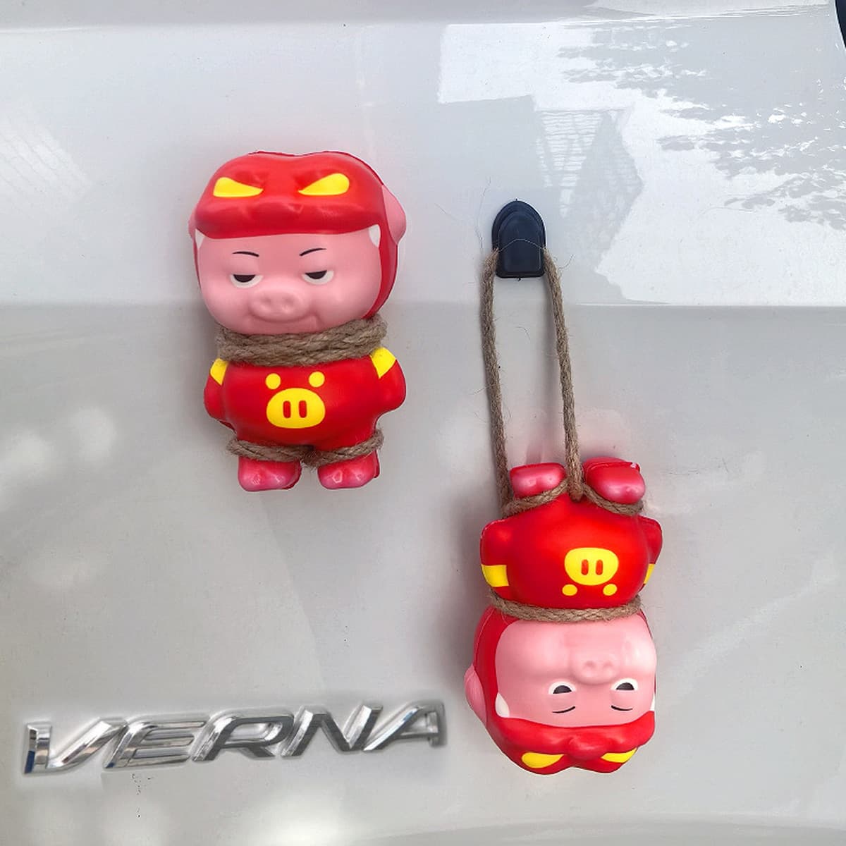 Подвеска на хвост автомобиля Pigman, внешняя кукла, багажник автомобиля, мотоцикл, электромобиль, милые украшения