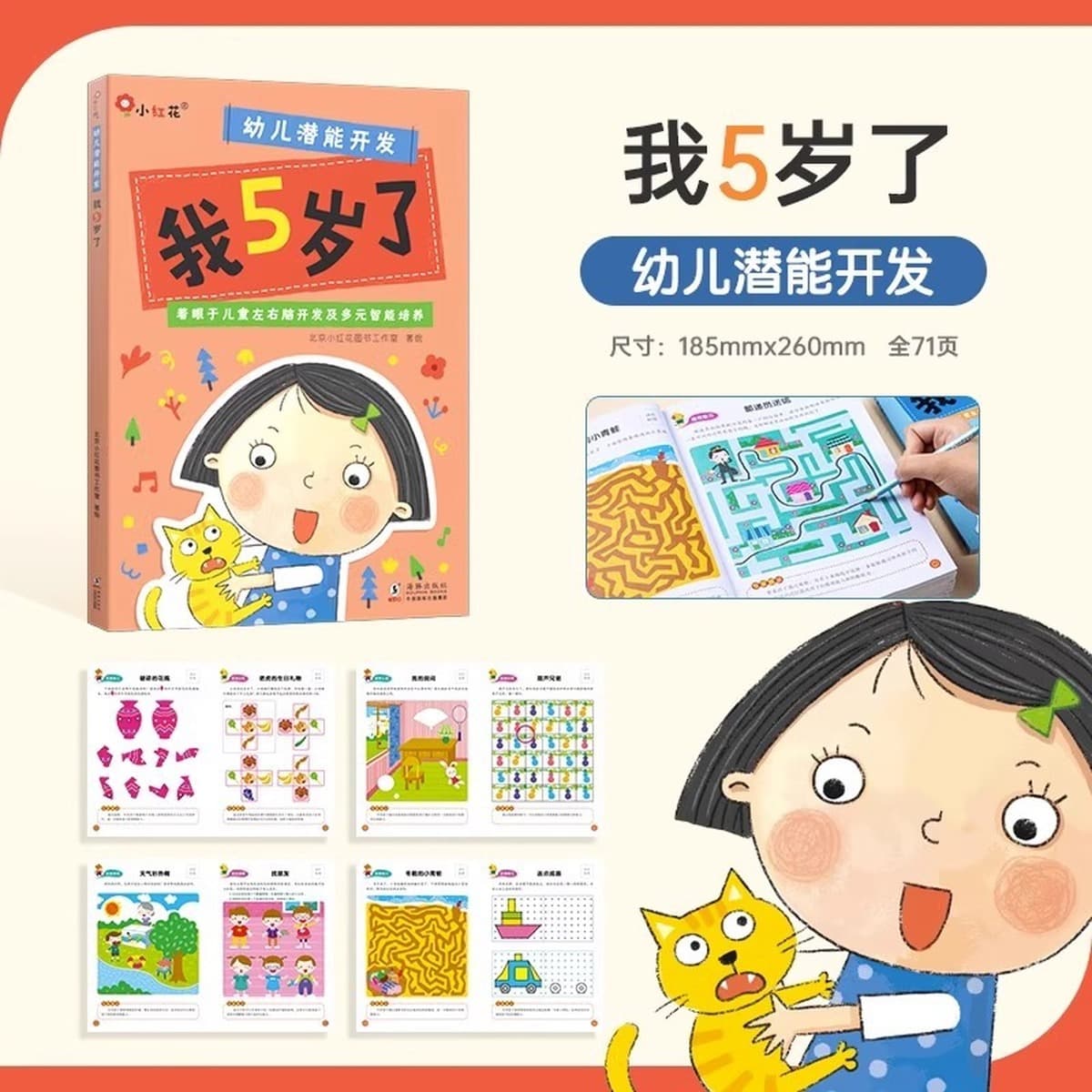 Учебная книга по логике мышления 2-3-4-6 лет 5 головоломок дошкольное обучение