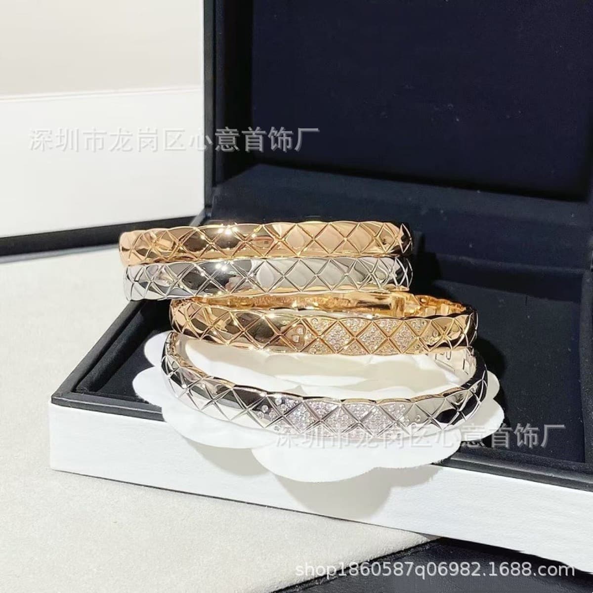 Seiko High Edition маленький ароматный бриллиант браслет 18k розовое золото с бриллиантами широкая пара в клетку coco...