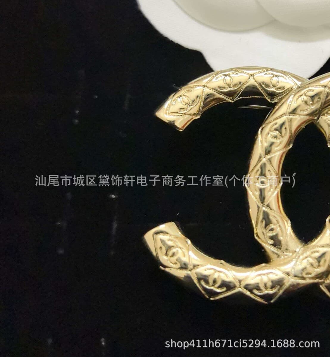 Брошь Chanel Double C с полным алмазным паве, квадратная брошь с бриллиантами и жемчугом, брошь-камелия Chanel, маленькая...