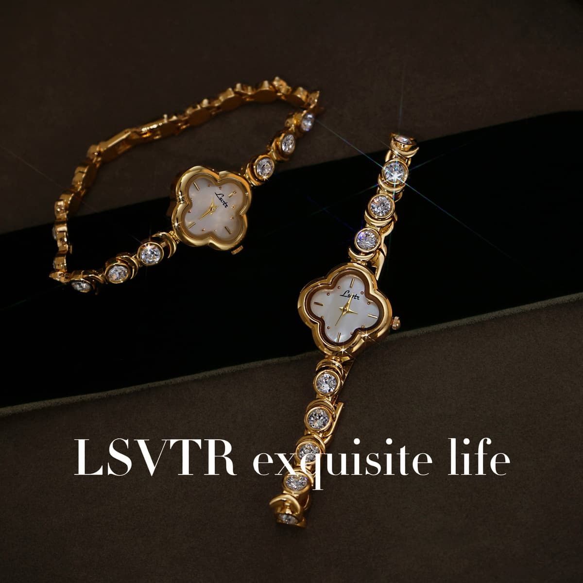 LSVTR подлинный новый дрожащий звук в прямом эфире горячая продажа клевер французский средний стиль полный бриллиантовый...