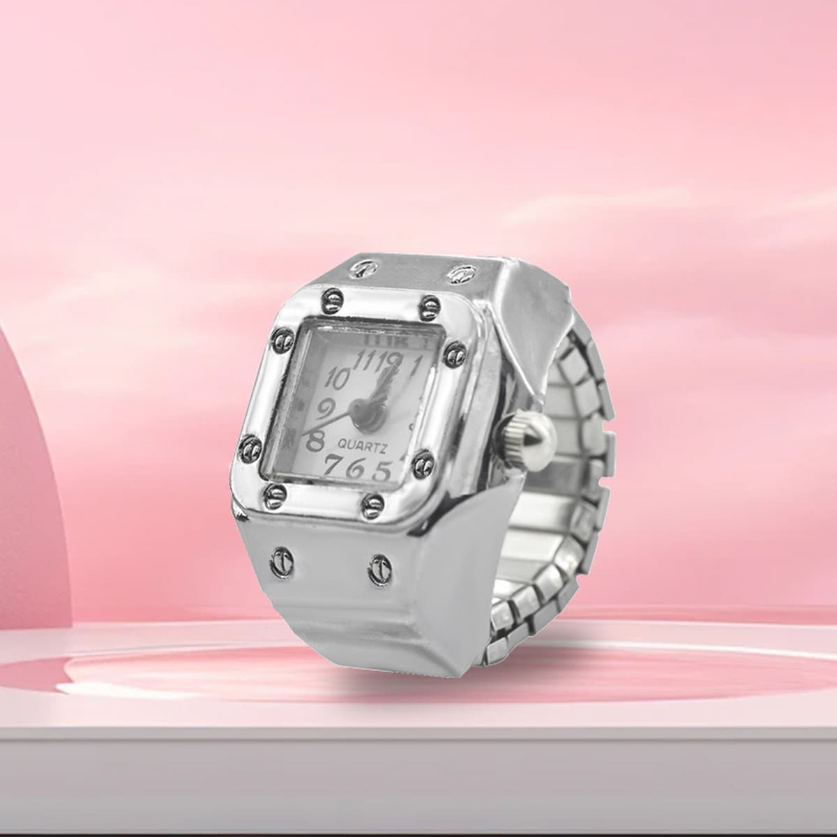 AliExpress внешняя торговля минималистичная мода панк часы кольцо дикая пара пальцев часы мини часы креативные