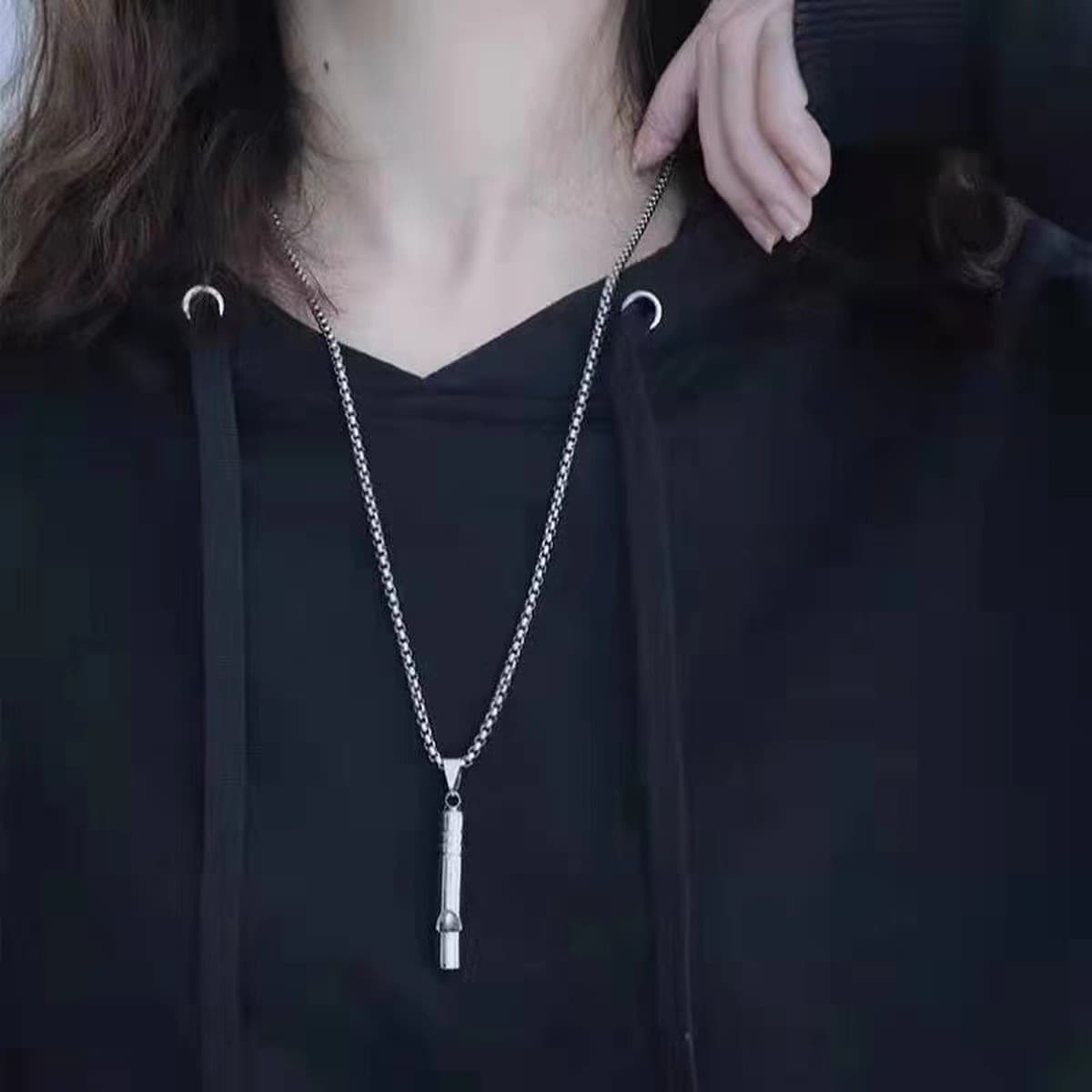 Ожерелье из титановой стали, мужское хип-хоп нишевое ожерелье, Модный кулон в виде медведя, универсальное осенне-зимнее...